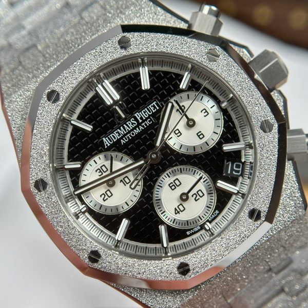 Đồng Hồ Audemars Piguet Royal Oak Chronograph Frosted Gold 26240 Mặt Đen Rep Cao Cấp Xưởng APS 41mm (2)