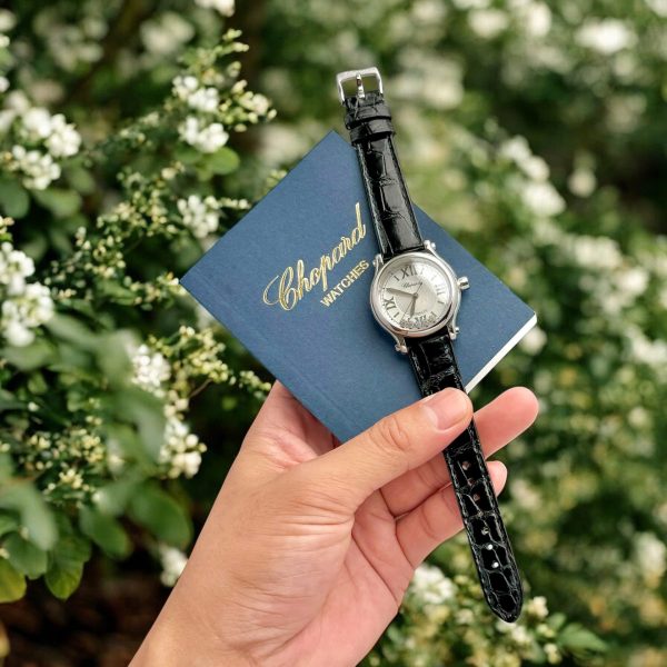 Đồng Hồ Chopard Happy Sport Chế Tác Nữ Mặt Trắng Dây Da 36mm (2)