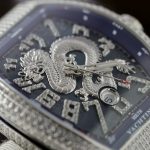 Đồng Hồ Franck Muller V45 Rep Cao Cấp Họa Tiết Rồng Màu Xanh Blue Xưởng ABF 45mm (2)