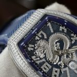 Đồng Hồ Franck Muller V45 Rep Cao Cấp Họa Tiết Rồng Màu Xanh Blue Xưởng ABF 45mm (2)