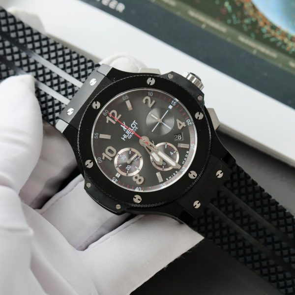 Đồng Hồ Hublot Big Bang Titanium Màu Đen Dây Cao Su Fake Cao Cấp 42mm (2)