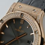 Đồng Hồ Hublot Classic Fusion King Gold Replica 11 Mặt Xám Đính Đá Xưởng HB 42mm (2)