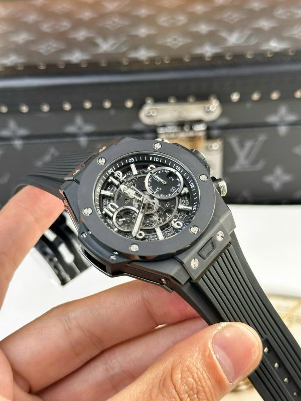 Đồng Hồ Hubot Big Bang Unico Chế Tác Vỏ Gốm Đen Nhà Máy BBF 42mm (2)