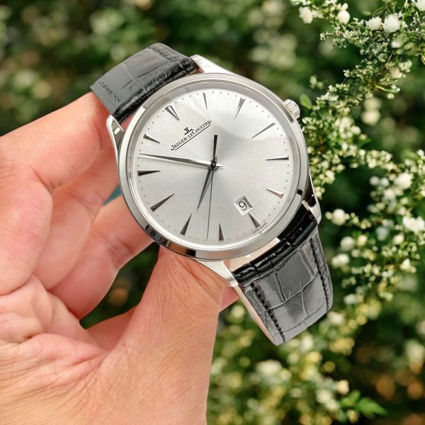 Đồng Hồ Jaeger LeCoultre Fake 11 Master Ultra thin 1288420 Mặt Bạc Dây Da 40mm (2)