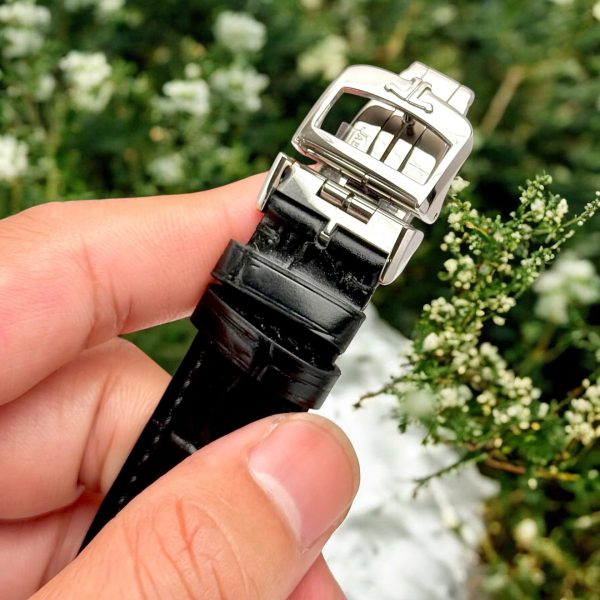 Đồng Hồ Jaeger LeCoultre Fake 11 Master Ultra thin 1288420 Mặt Bạc Dây Da 40mm (2)
