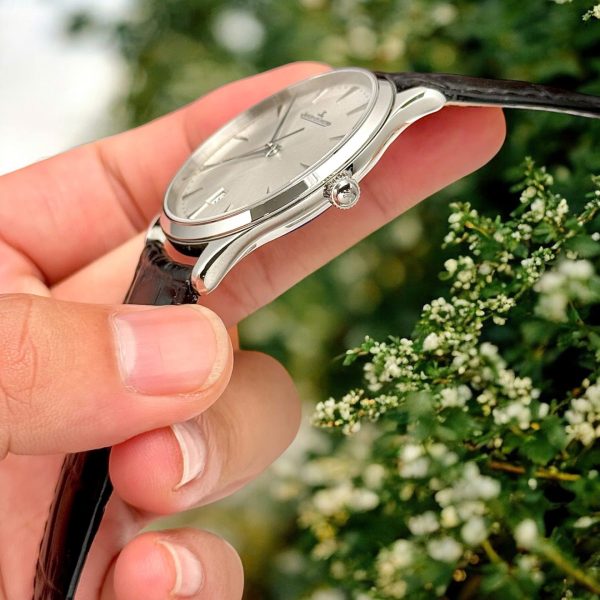 Đồng Hồ Jaeger LeCoultre Fake 11 Master Ultra thin 1288420 Mặt Bạc Dây Da 40mm (2)