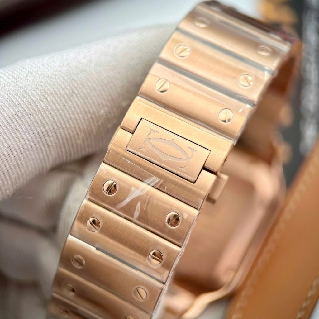 Đồng Hồ Nam Cartier Santos WGSA0018 Replica 11 Mạ Vàng Xưởng BV 39 (2)