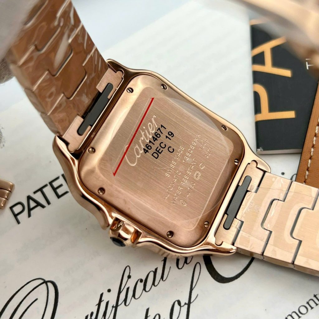 Đồng Hồ Nam Cartier Santos WGSA0018 Replica 11 Mạ Vàng Xưởng BV 39 (2)