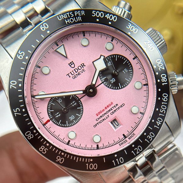 Đồng Hồ Nam Tudor Replica 11 Black Bay Chronograph Mặt Hồng Xưởng TW 41mm (2)