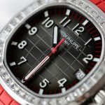 Đồng Hồ Patek Philippe Aquanaut 5167 Màu Đỏ Chế Tác Độ Moissanite Baguette 40mm (2)