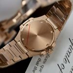 Đồng Hồ Patek Philippe Chế Tác Nautilus 7010R Nữ Mặt Tím Hồng Dây Kim Loại Xưởng GR 32mm (1)