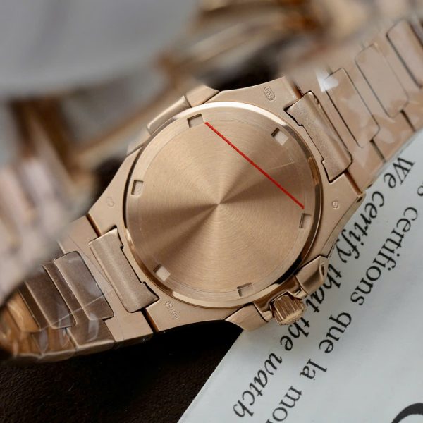 Đồng Hồ Patek Philippe Replica 11 Nautilus 7010R Nữ Mặt Xanh Trắng Dây Kim Loại Xưởng GR 32mm (2)