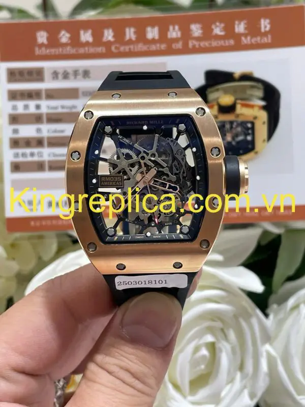 Đồng Hồ Richard Mille RM035 Toro Americas Limited Edition Tuỳ Chỉnh Vàng Khối 18K Độc Quyền Top 1 40x48mm (1)