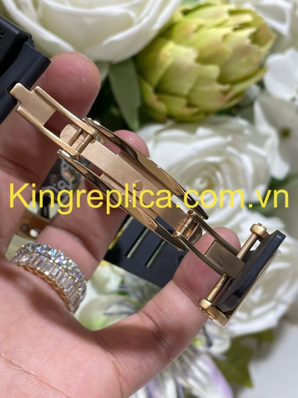 Đồng Hồ Richard Mille RM052 Bọc Vàng Hồng 18K Đính Kim Cương Moissanite Hong Kong 42mm (2)