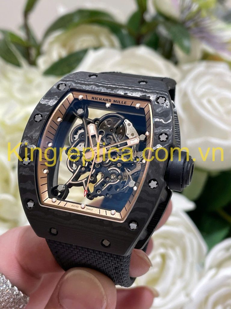 Đồng Hồ Richard Mille RM055 Bubba Watson Carbon NTPT & Chuyển Động Vaucher Tinh Chỉnh Độc Quyền 42,7x49,9mm (11)