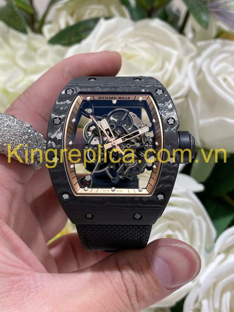 Đồng Hồ Richard Mille RM055 Bubba Watson Carbon NTPT & Chuyển Động Vaucher Tinh Chỉnh Độc Quyền 42,7x49,9mm (11)