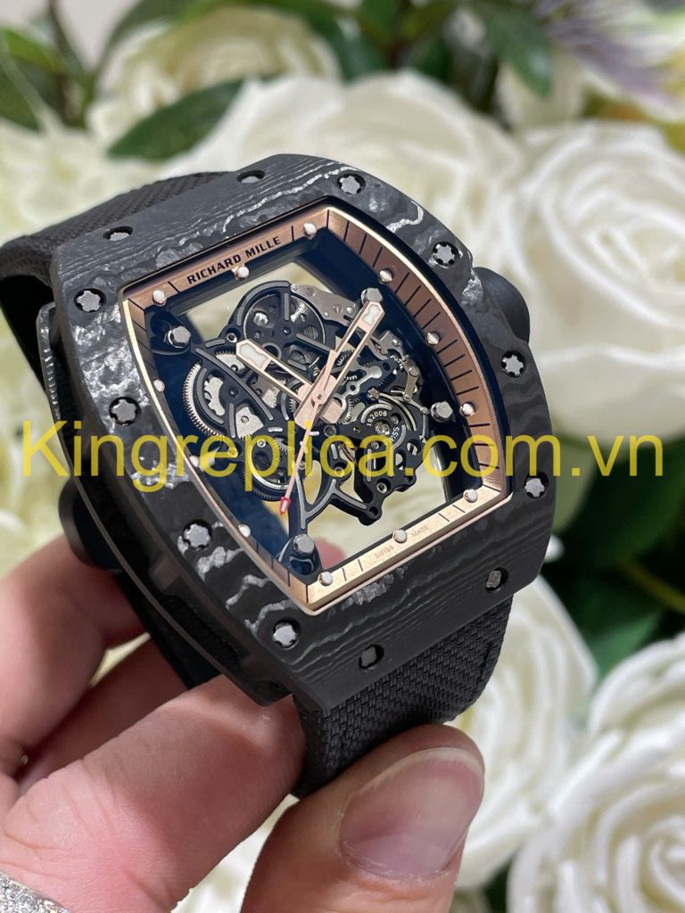 Đồng Hồ Richard Mille RM055 Bubba Watson Carbon NTPT & Chuyển Động Vaucher Tinh Chỉnh Độc Quyền 42,7x49,9mm (11)