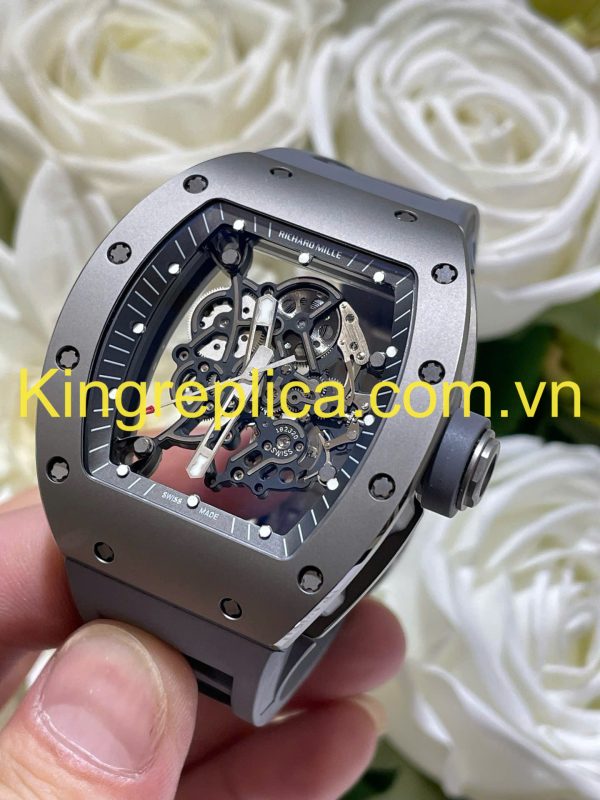 Đồng Hồ Richard Mille RM055 Bubba Watson Grey Ceramic Tuỳ Chỉnh Số 1 Thế Giới 42,7x49,9mm (2)