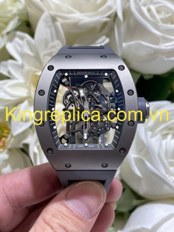 Đồng Hồ Richard Mille RM055 Bubba Watson Grey Ceramic Tuỳ Chỉnh Số 1 Thế Giới 42,7x49,9mm (2)