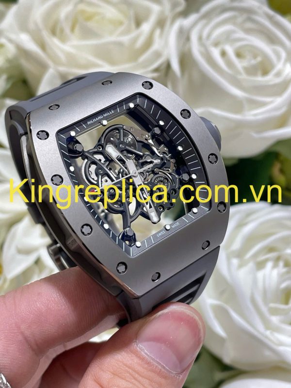 Đồng Hồ Richard Mille RM055 Bubba Watson Grey Ceramic Tuỳ Chỉnh Số 1 Thế Giới 42,7x49,9mm (2)