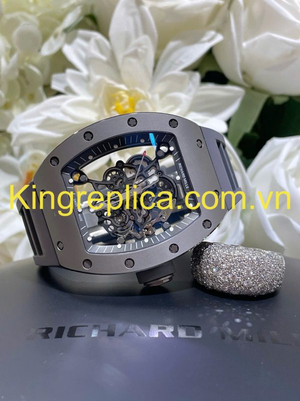 Đồng Hồ Richard Mille RM055 Bubba Watson Grey Ceramic Tuỳ Chỉnh Số 1 Thế Giới 42,7x49,9mm (2)