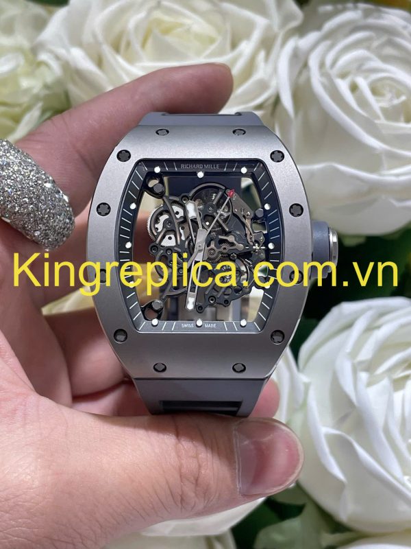 Đồng Hồ Richard Mille RM055 Bubba Watson Grey Ceramic Tuỳ Chỉnh Số 1 Thế Giới 42,7x49,9mm (2)