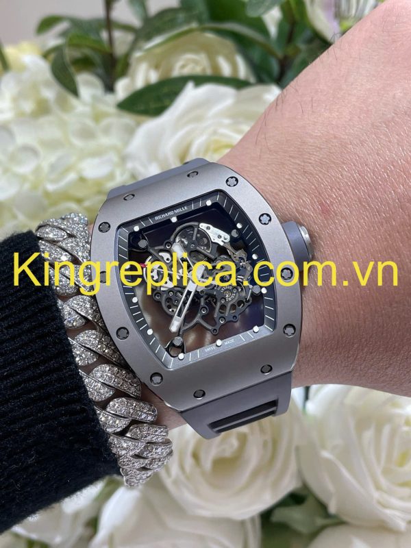 Đồng Hồ Richard Mille RM055 Bubba Watson Grey Ceramic Tuỳ Chỉnh Số 1 Thế Giới 42,7x49,9mm (2)