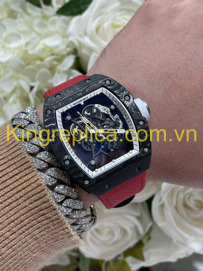 Đồng Hồ Richard Mille RM055 Bubba Watson Tuỳ Chỉnh Độc Quyền Carbon NTPT & Chuyển Động Vaucher 42,7x49,9mm (12)