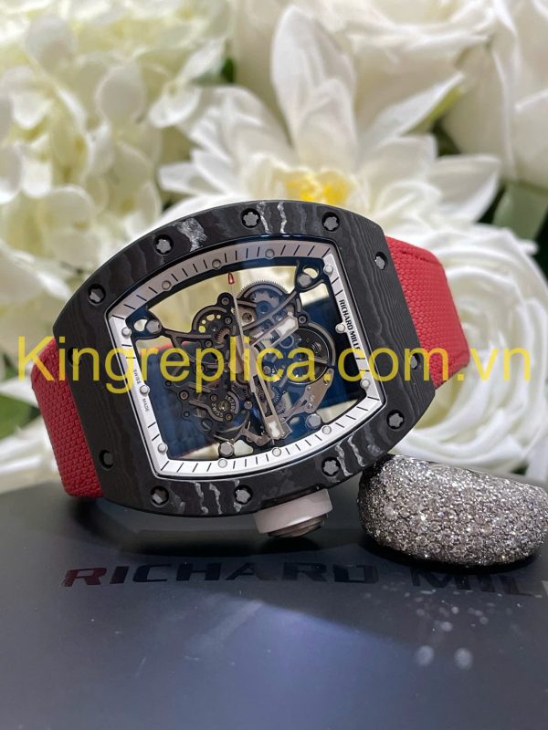 Đồng Hồ Richard Mille RM055 Bubba Watson Tuỳ Chỉnh Độc Quyền Carbon NTPT & Chuyển Động Vaucher 42,7x49,9mm (12)