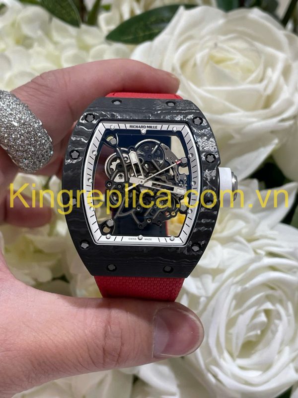 Đồng Hồ Richard Mille RM055 Bubba Watson Tuỳ Chỉnh Độc Quyền Carbon NTPT & Chuyển Động Vaucher 42,7x49,9mm (12)