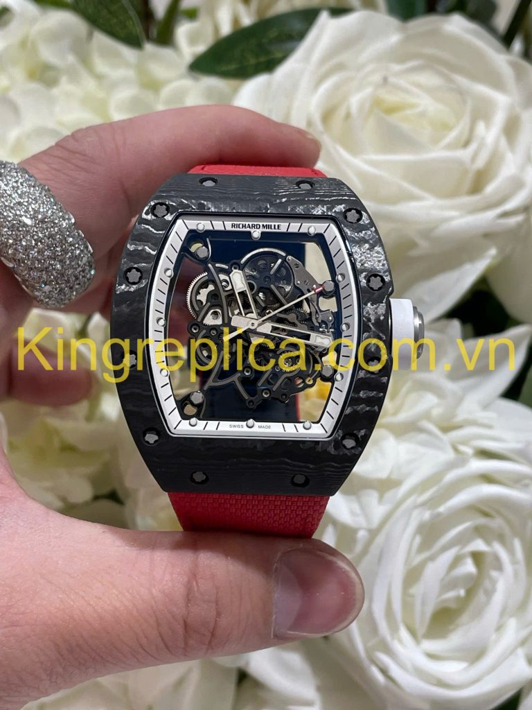 Đồng Hồ Richard Mille RM055 Bubba Watson Tuỳ Chỉnh Độc Quyền Carbon NTPT & Chuyển Động Vaucher 42,7x49,9mm (12)