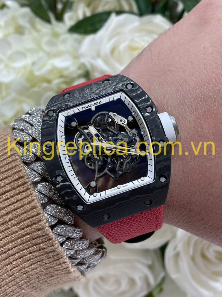 Đồng Hồ Richard Mille RM055 Bubba Watson Tuỳ Chỉnh Độc Quyền Carbon NTPT & Chuyển Động Vaucher 42,7x49,9mm (12)