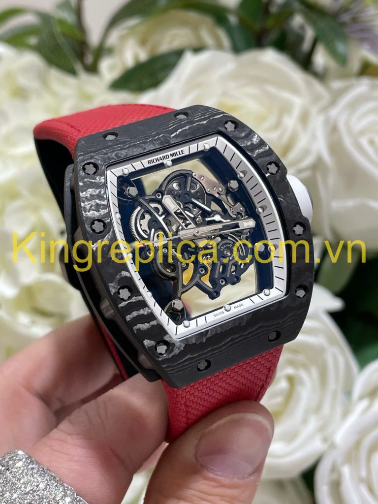 Đồng Hồ Richard Mille RM055 Bubba Watson Tuỳ Chỉnh Độc Quyền Carbon NTPT & Chuyển Động Vaucher 42,7x49,9mm (12)
