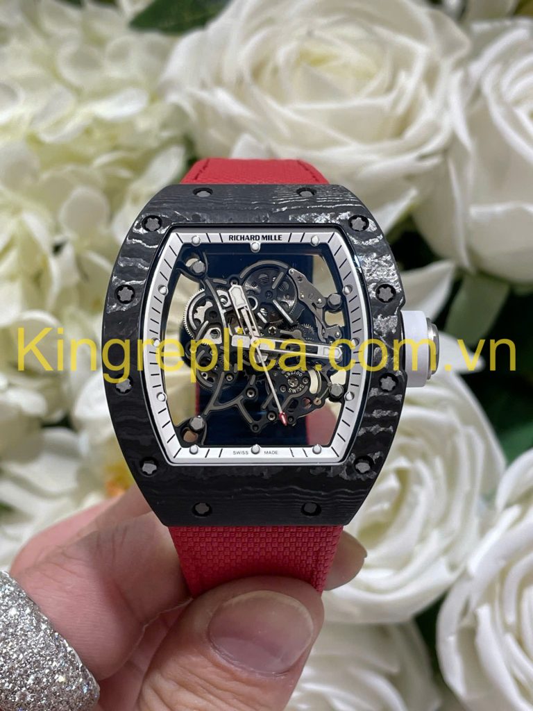 Đồng Hồ Richard Mille RM055 Bubba Watson Tuỳ Chỉnh Độc Quyền Carbon NTPT & Chuyển Động Vaucher 42,7x49,9mm (12)