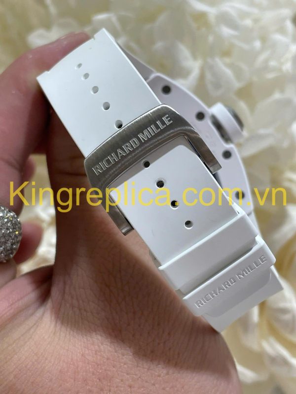 Đồng Hồ Richard Mille RM055 Bubba Watson Tuỳ Chỉnh Độc Quyền Gốm Trắng NTPT & Chuyển Động Vaucher 42,7x49,9mm (12)