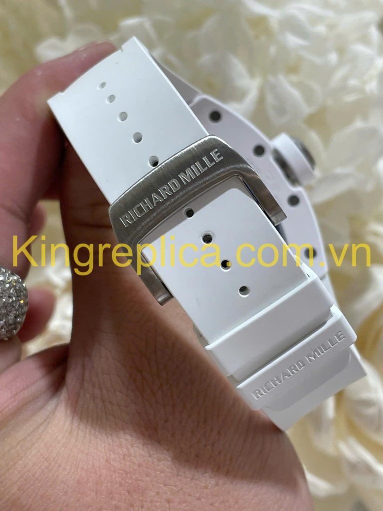 Đồng Hồ Richard Mille RM055 Bubba Watson Tuỳ Chỉnh Độc Quyền Gốm Trắng NTPT & Chuyển Động Vaucher 42,7x49,9mm (12)