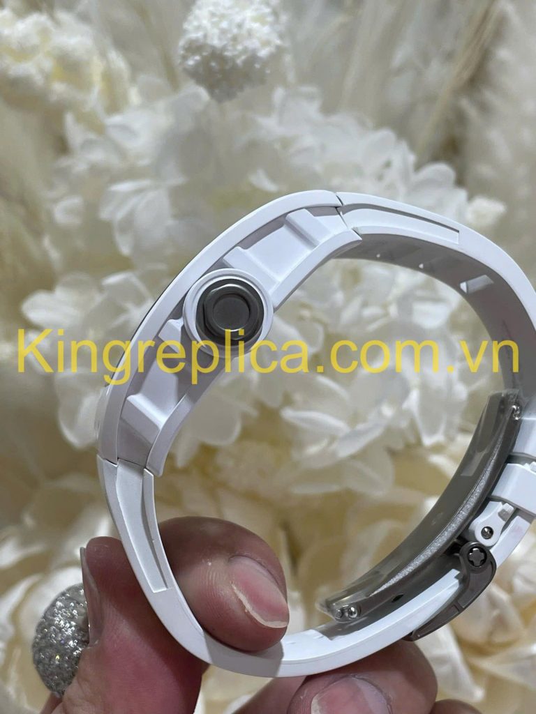 Đồng Hồ Richard Mille RM055 Bubba Watson Tuỳ Chỉnh Độc Quyền Gốm Trắng NTPT & Chuyển Động Vaucher 42,7x49,9mm (12)