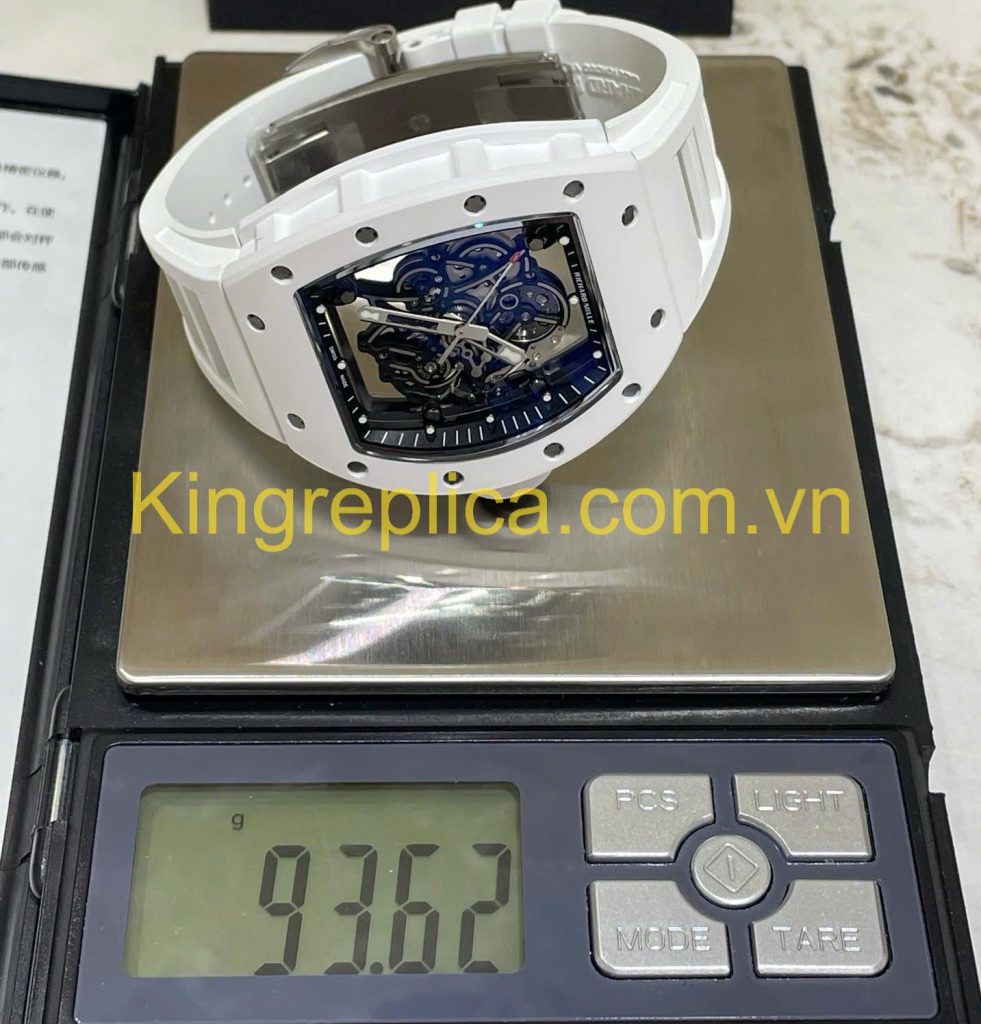 Đồng Hồ Richard Mille RM055 Bubba Watson Tuỳ Chỉnh Độc Quyền Gốm Trắng NTPT & Chuyển Động Vaucher 42,7x49,9mm (12)