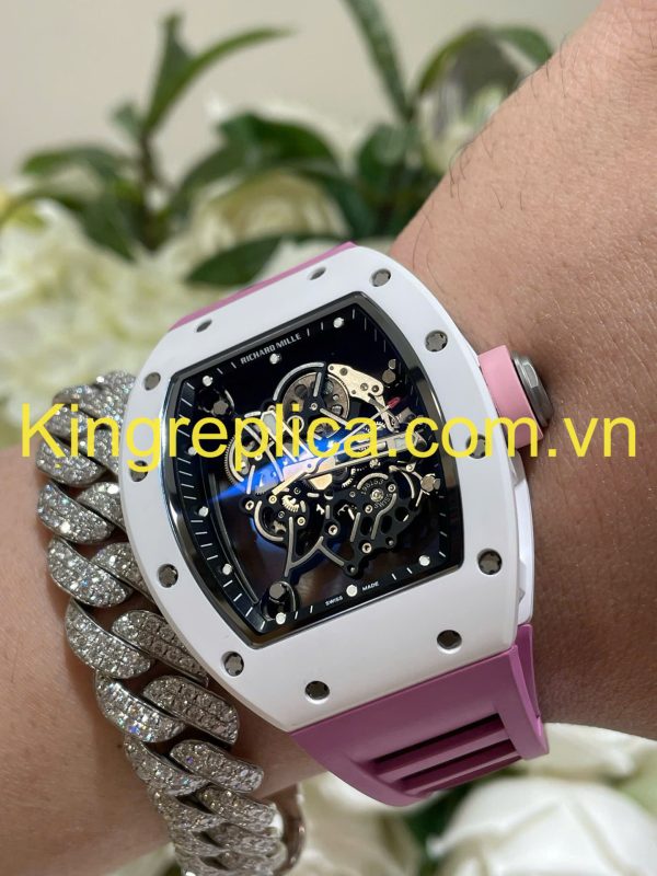 Đồng Hồ Richard Mille RM055 Bubba Watson Tuỳ Chỉnh Gốm Trắng + Chuyển Động VVIP Độc Quyền 42,7x49,9mm (2)