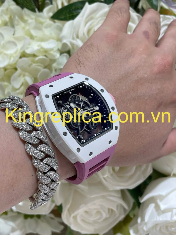 Đồng Hồ Richard Mille RM055 Bubba Watson Tuỳ Chỉnh Gốm Trắng + Chuyển Động VVIP Độc Quyền 42,7x49,9mm (2)