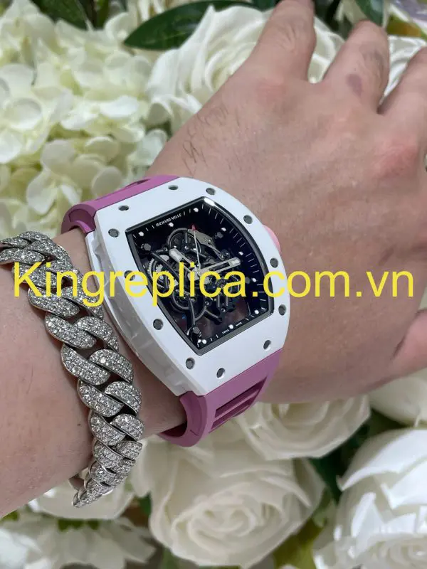 Đồng Hồ Richard Mille RM055 Bubba Watson Tuỳ Chỉnh Gốm Trắng + Chuyển Động VVIP Độc Quyền 42,7x49,9mm (2)