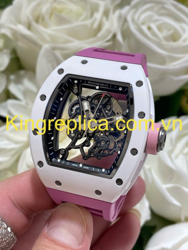 Đồng Hồ Richard Mille RM055 Bubba Watson Tuỳ Chỉnh Gốm Trắng + Chuyển Động VVIP Độc Quyền 42,7x49,9mm (2)