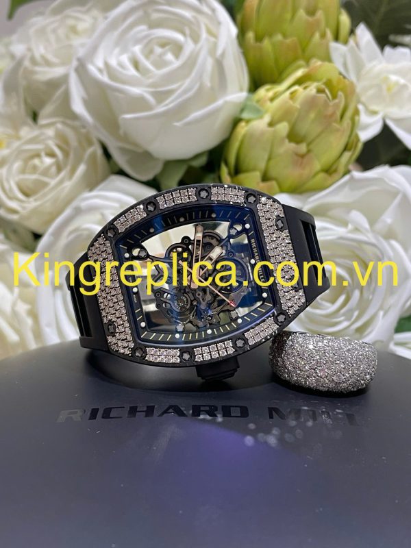 Đồng Hồ Richard Mille RM055 Carbon NTPT & Kim Cương CVD Bubba Watson Tuỳ Chỉnh Độc Quyền (2)