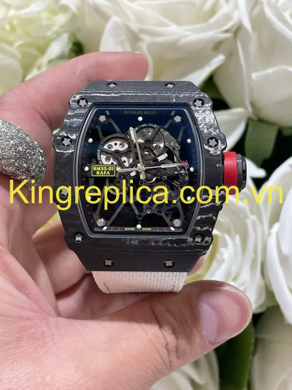 Đồng Hồ Richard Mille RM35-01 Rafael Nadal Tuỳ Chỉnh Carbon NTPT & Chuyển Động Độc Quyền 44,5x49,94mm (1)