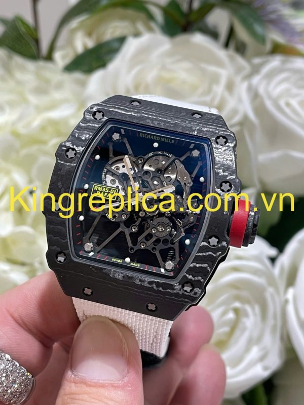 Đồng Hồ Richard Mille RM35-01 Rafael Nadal Tuỳ Chỉnh Carbon NTPT & Chuyển Động Độc Quyền 44,5x49,94mm (1)