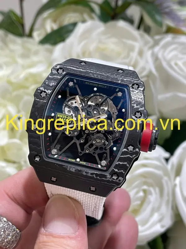 Đồng Hồ Richard Mille RM35-01 Rafael Nadal Tuỳ Chỉnh Carbon NTPT & Chuyển Động Độc Quyền 44,5x49,94mm (1)