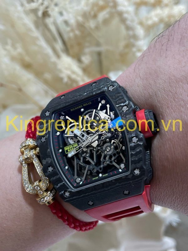 Đồng Hồ Richard Mille RM35-02 Automatic Rafael Nadal Tinh Chỉnh Carbon & Chuyển Động Vaucher Độc Quyền 44,5x49,94mm (12)