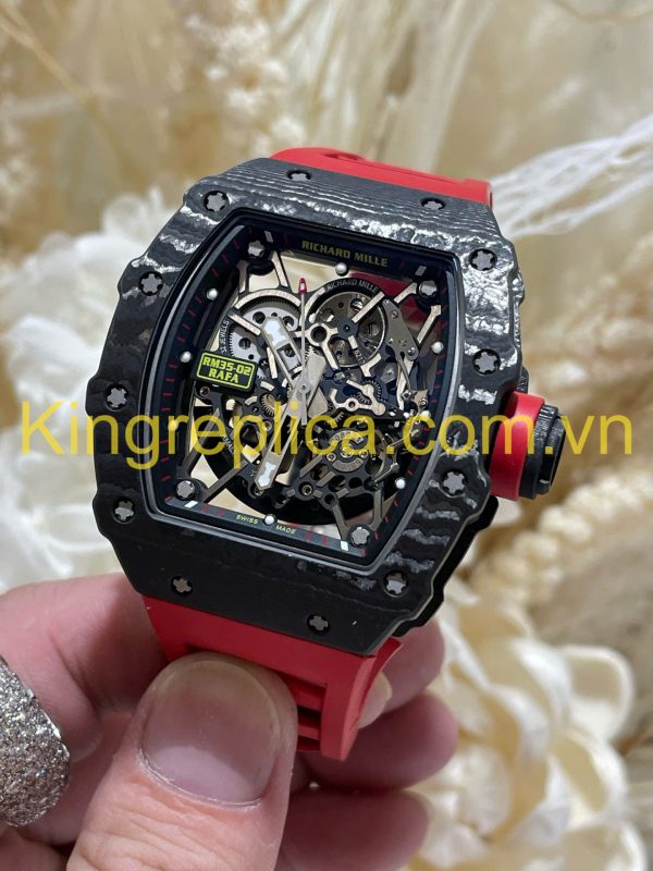 Đồng Hồ Richard Mille RM35-02 Automatic Rafael Nadal Tinh Chỉnh Carbon & Chuyển Động Vaucher Độc Quyền 44,5x49,94mm (12)
