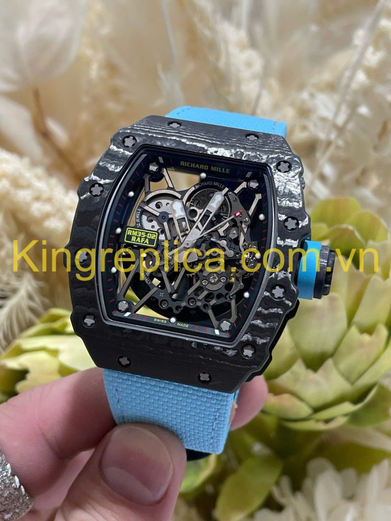 Đồng Hồ Richard Mille RM35-02 Automatic Rafael Nadal Tinh Chỉnh Độc Quyền Carbon & Chuyển Động Vaucher 44,5x49,94mm (9)