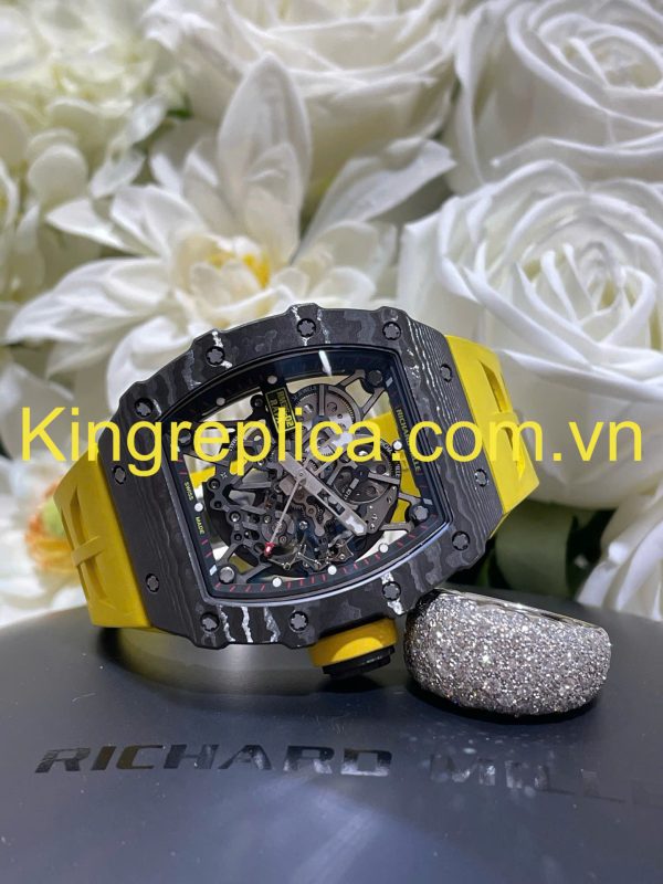 Đồng Hồ Richard Mille RM35-02 Rafael Nadal Yellow Tuỳ Chỉnh Độc Quyền Carbon + Bộ Máy Vaucher 44,5x49,94mm (11)
